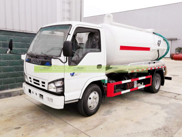 ISUZU 8 Ton Sewage Vacuum Truck White Side