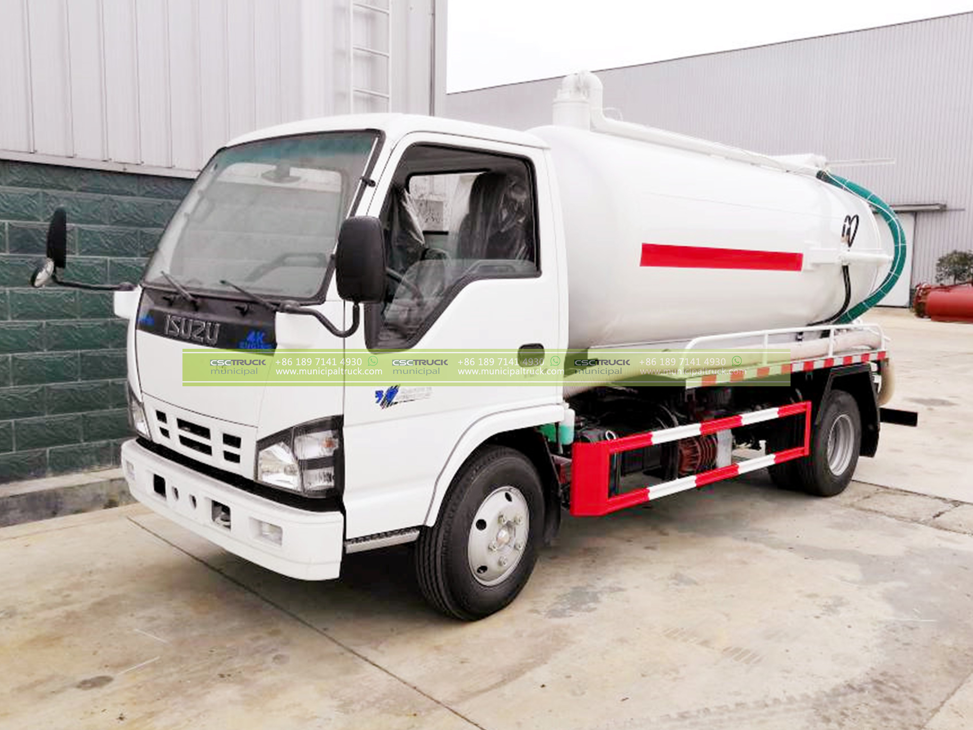 ISUZU 8 Ton Sewage Vacuum Truck 7 ISUZU 8 Ton Sewage Vacuum Truck White Side