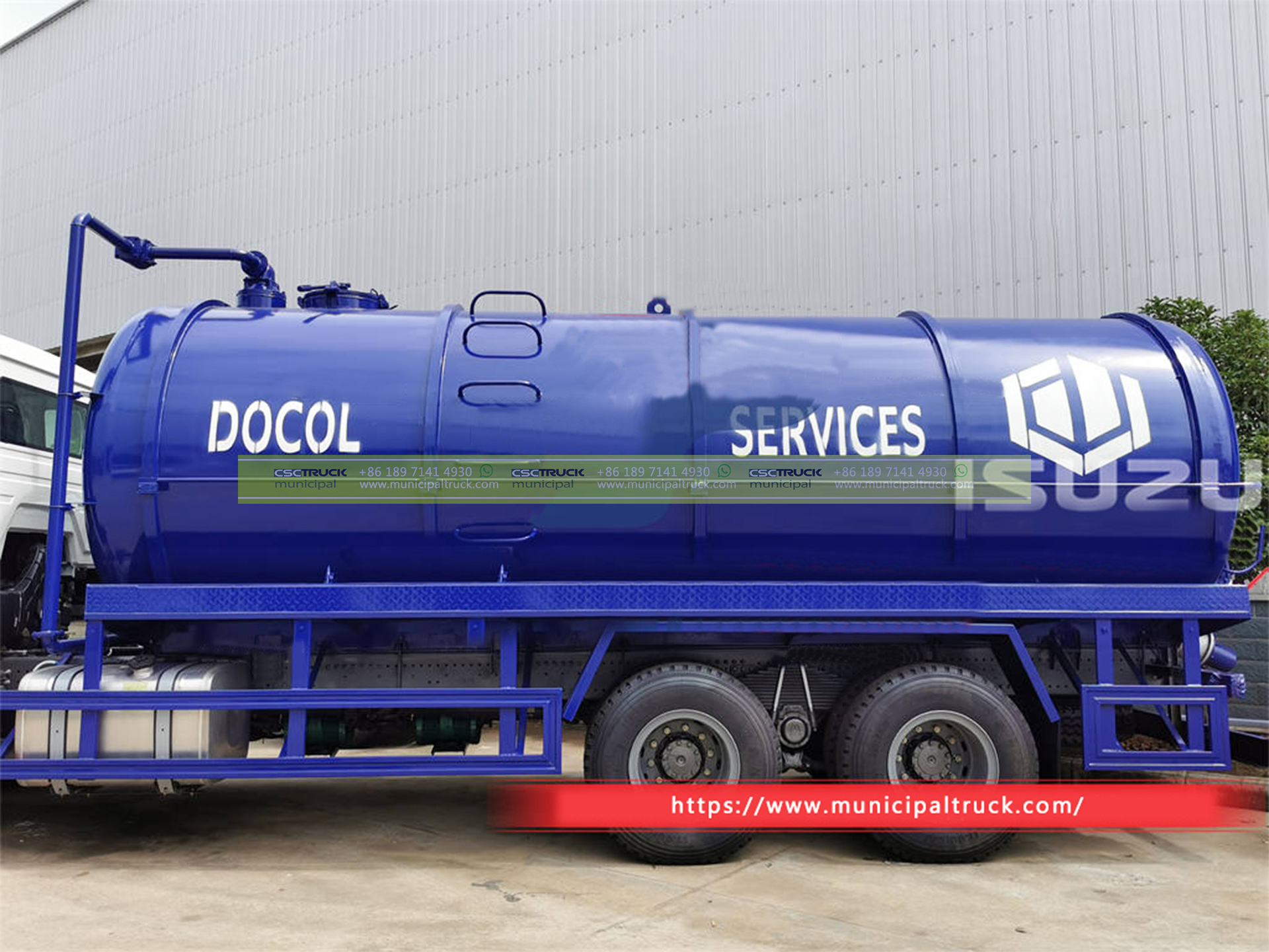 ISUZU GIGA 25 Ton Vacuum Truck 4 ISUZU GIGA 25 Ton Vacuum Truck Blue Right