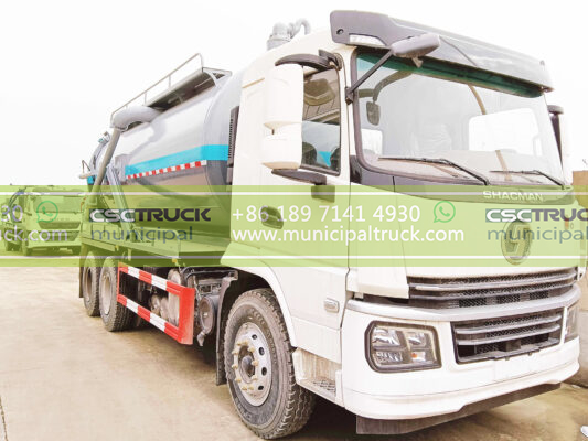 SHACMAN 15000 Liters Vacuum Tank Truck Front