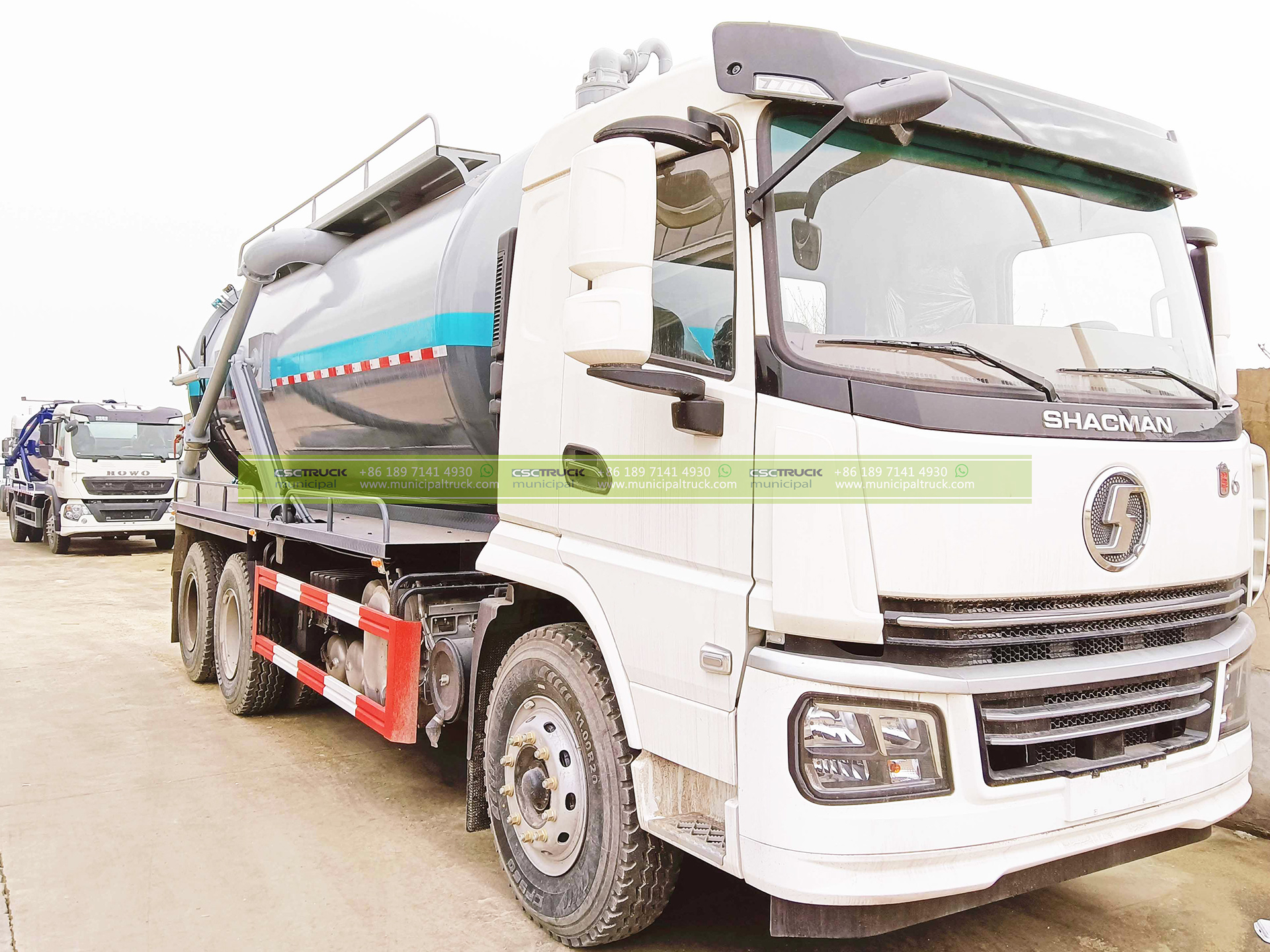 SHACMAN 15000 Liters Vacuum Tank Truck 1 SHACMAN 15000 Liters Vacuum Tank Truck Front