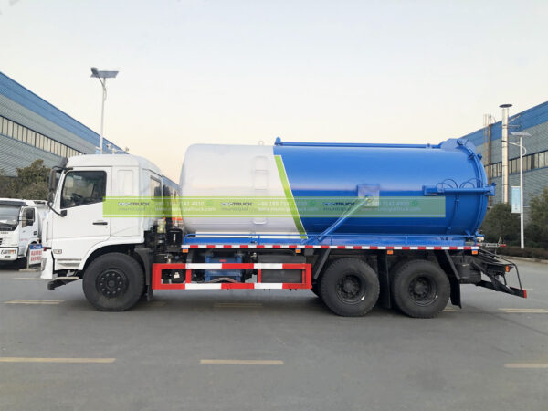 SHACMAN 18000 Liters Septic Suction Truck Blue Right