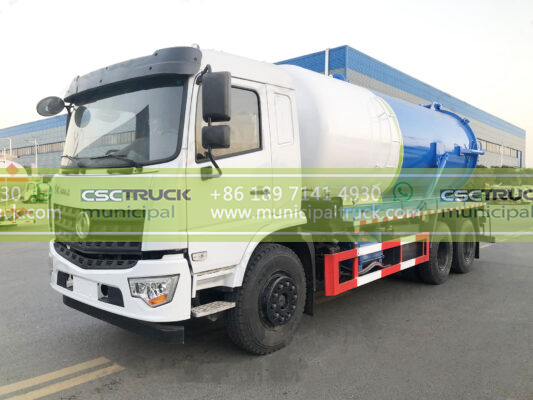 SHACMAN 18000 Liters Septic Suction Truck Blue Right Details