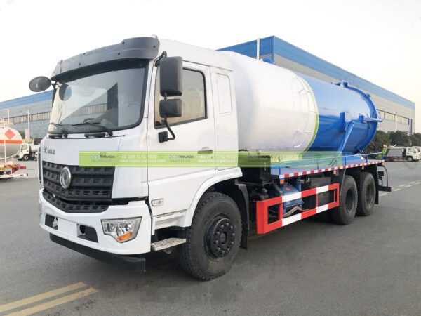 SHACMAN 18000 Liters Septic Suction Truck Blue Right Details