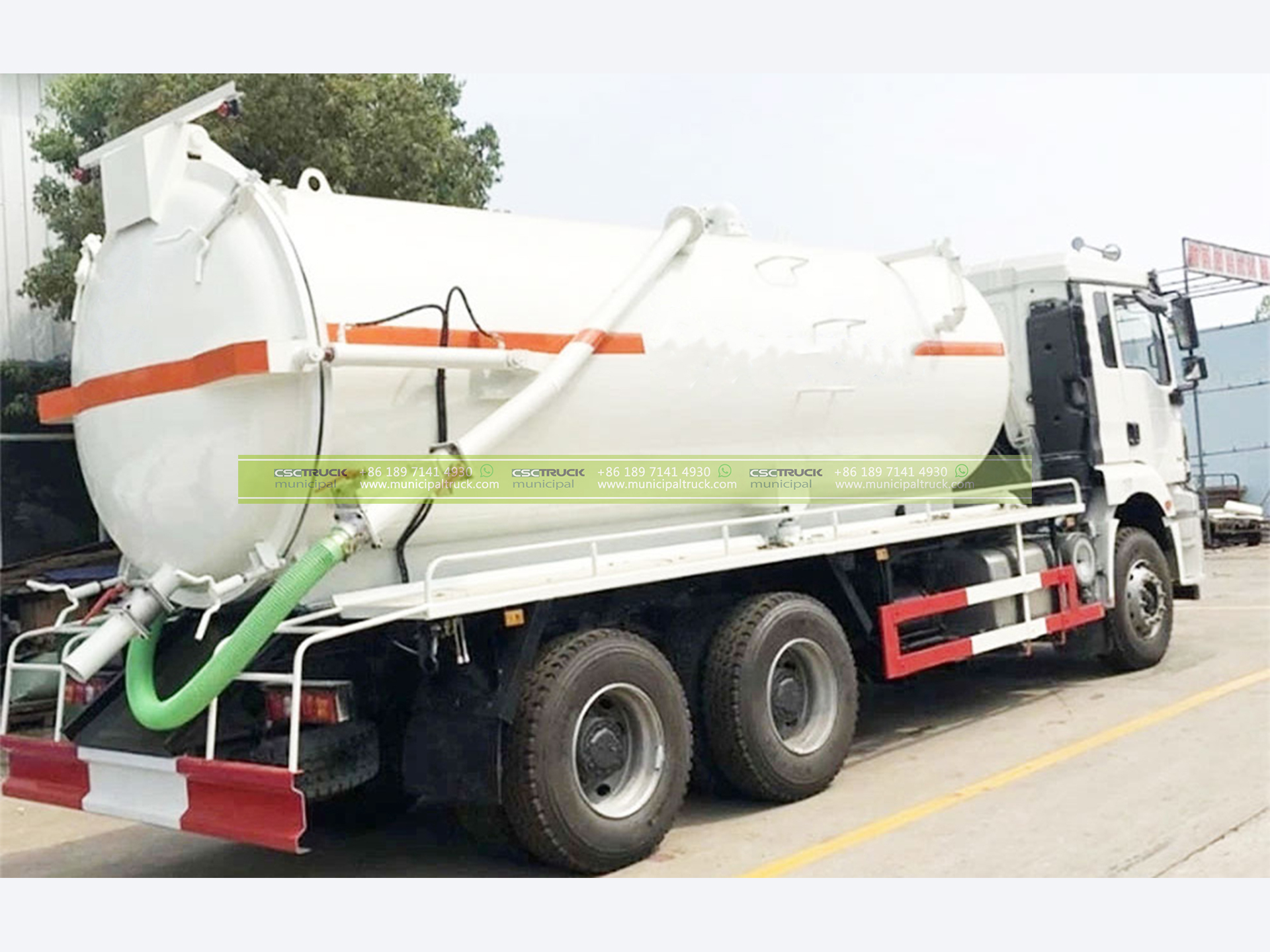 SHACMAN 18000 Liters Septic Suction Truck 8 SHACMAN 18000 Liters Septic Suction Truck White Back Details