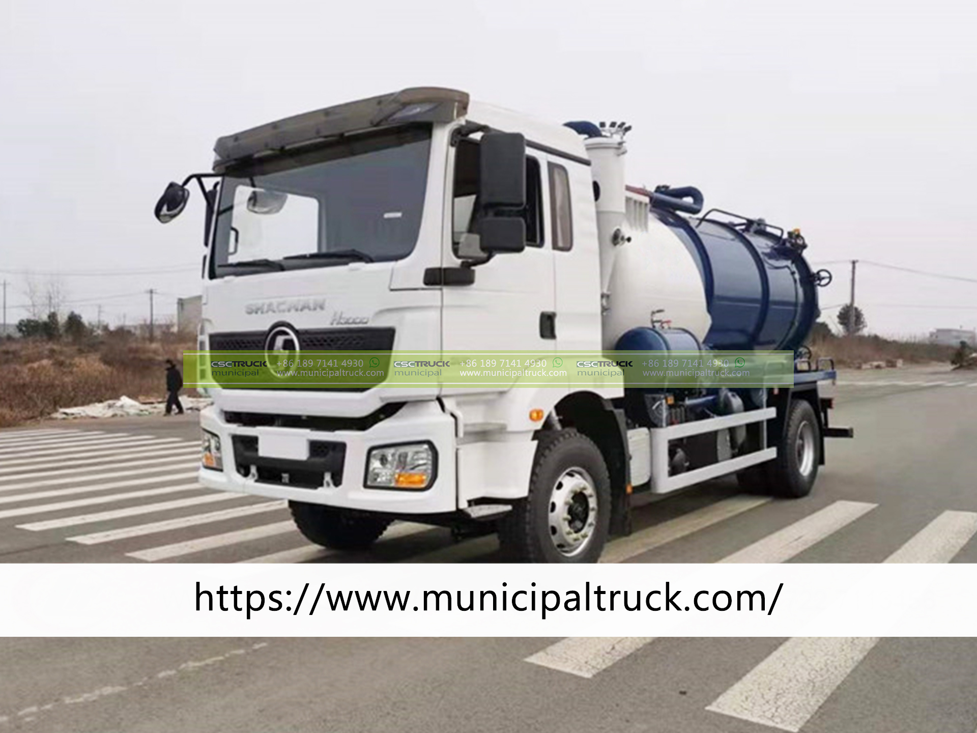 SHACMAN 20 Ton Sewage Tanker Truck 1 SHACMAN 20 Ton Sewage Tanker Truck White