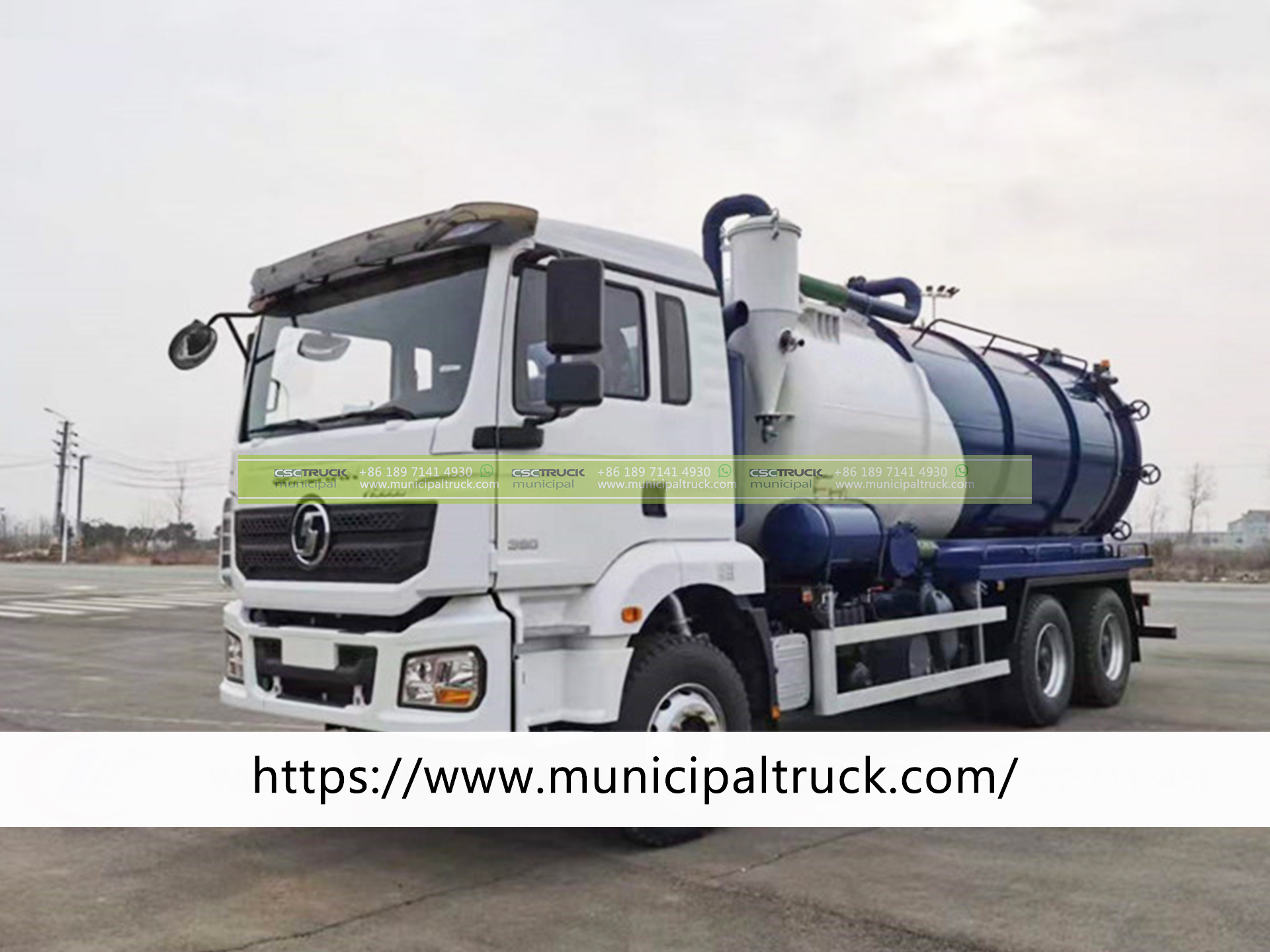 SHACMAN 20 Ton Sewage Tanker Truck 2 SHACMAN 20 Ton Sewage Tanker Truck Right Side