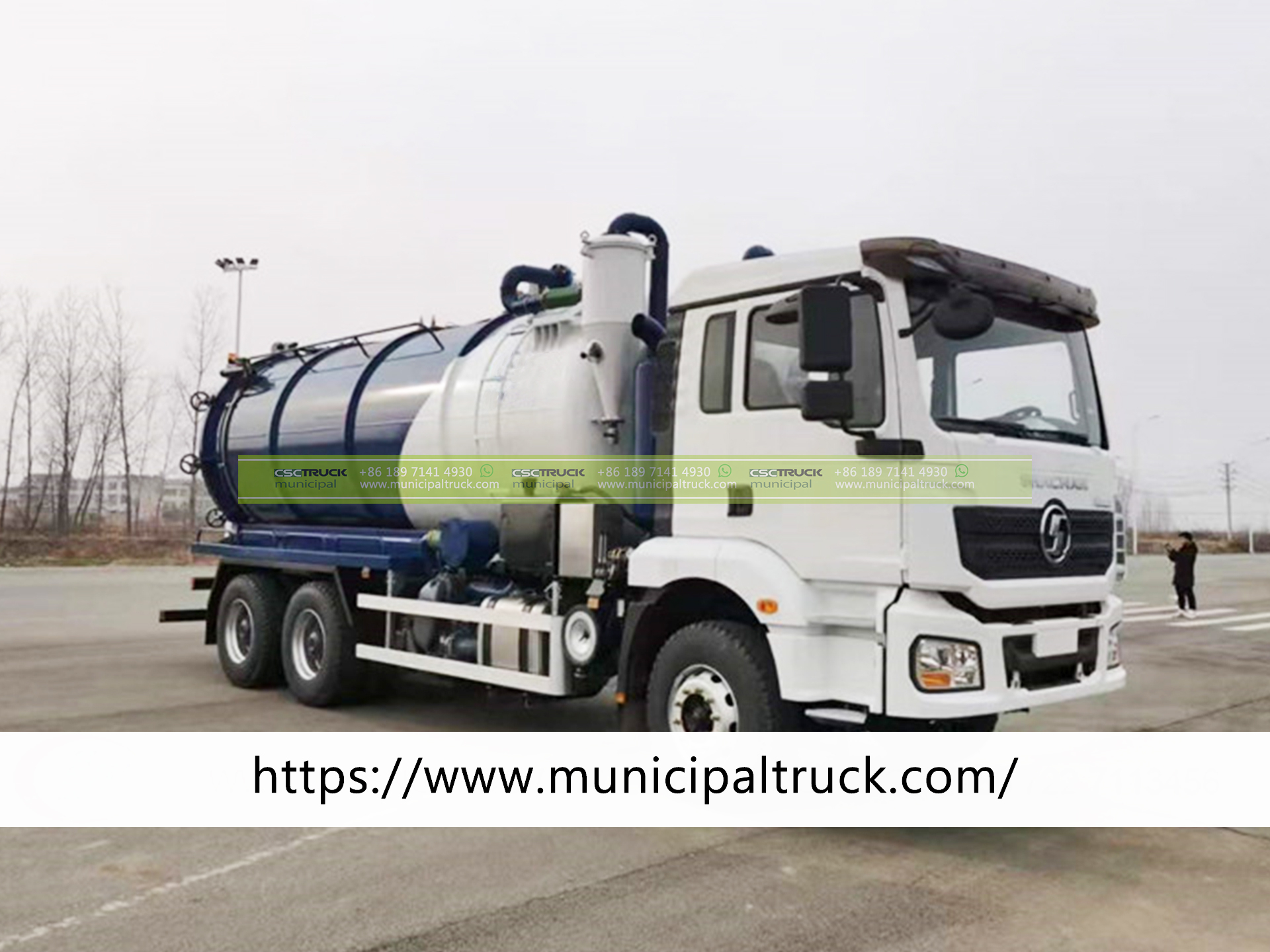 SHACMAN 20 Ton Sewage Tanker Truck 3 SHACMAN 20 Ton Sewage Tanker Truck Left Side