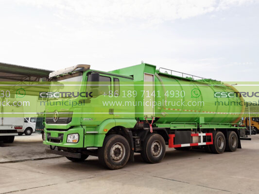 SHACMAN 25 Ton Sewer Suction Truck Green Details