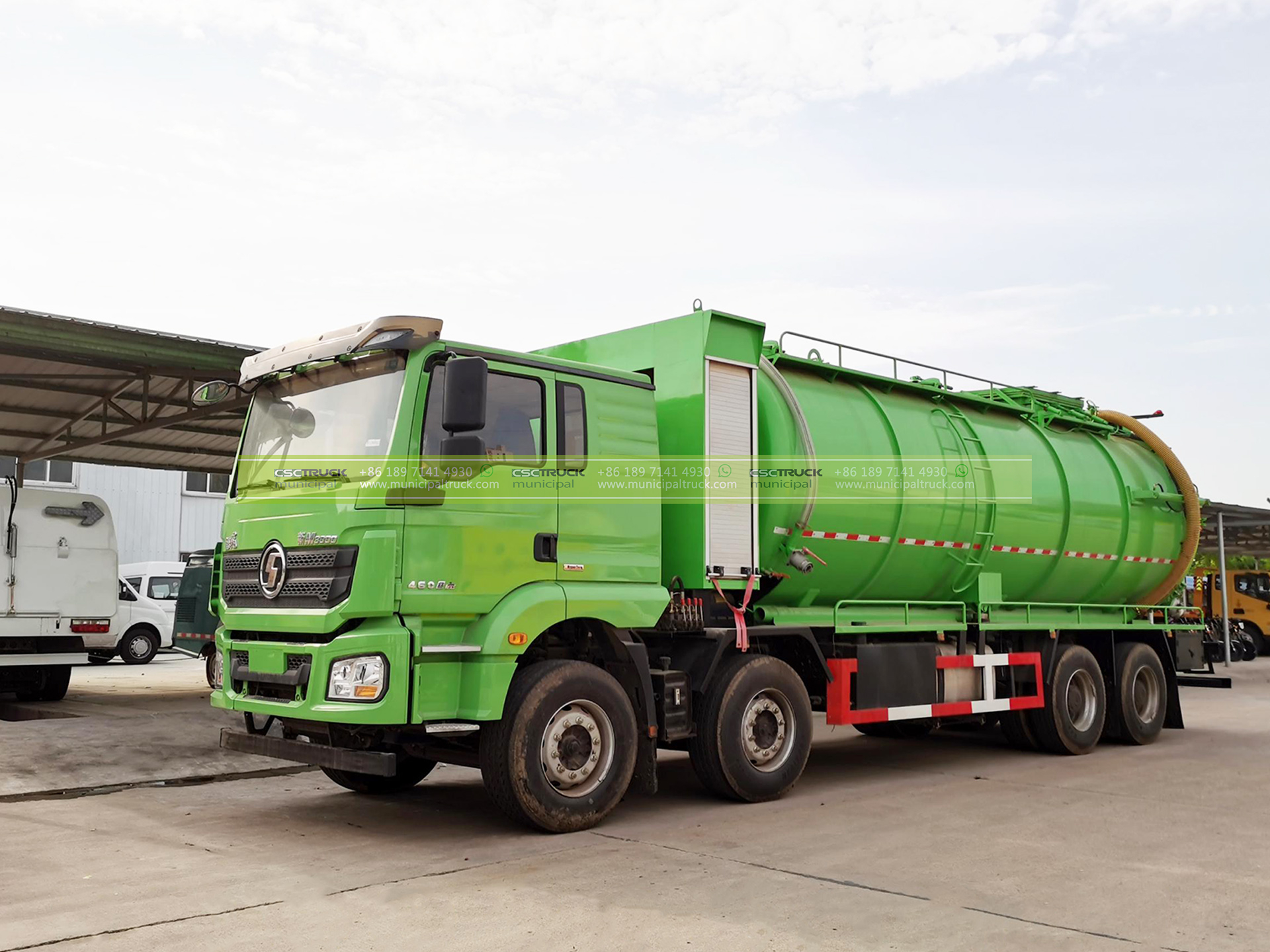 SHACMAN 25 Ton Sewer Suction Truck Green Details
