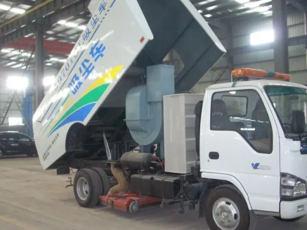 ISUZU Waterless Road Sweeper Truck Working