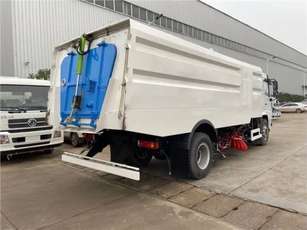 Shacman Pressure Washing Road Sweeper Truck Back Right