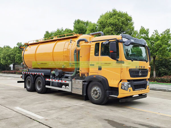 Combo Sewer Cleaner Truck Yellow Front