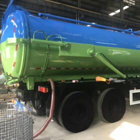 DONGFENG 18000 Liters Sewage Vacuum Truck Blue Body