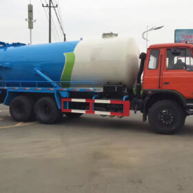 DONGFENG 18000 Liters Sewage Vacuum Truck Red Body