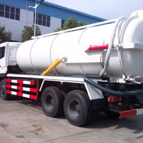 DONGFENG 18000 Liters Sewage Vacuum Truck White Back