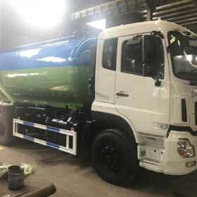 DONGFENG 18000 Liters Sewage Vacuum Truck Blue Body Left