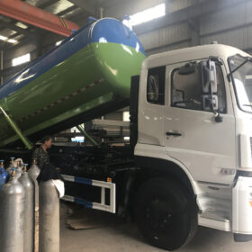 DONGFENG 18000 Liters Sewage Vacuum Truck Blue Head