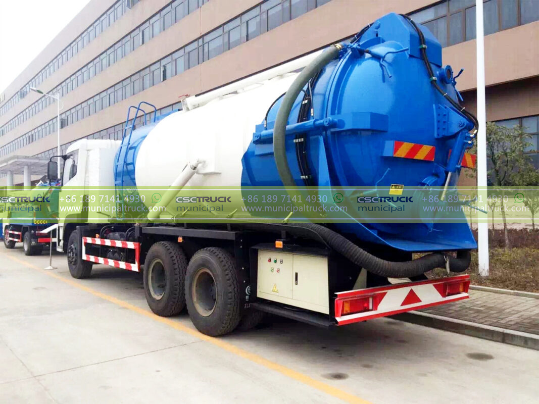 DONGFENG 25 Ton Sewer Vacuum Truck Blue Back Details