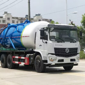 DONGFENG 25 Ton Sewer Vacuum Truck White Head
