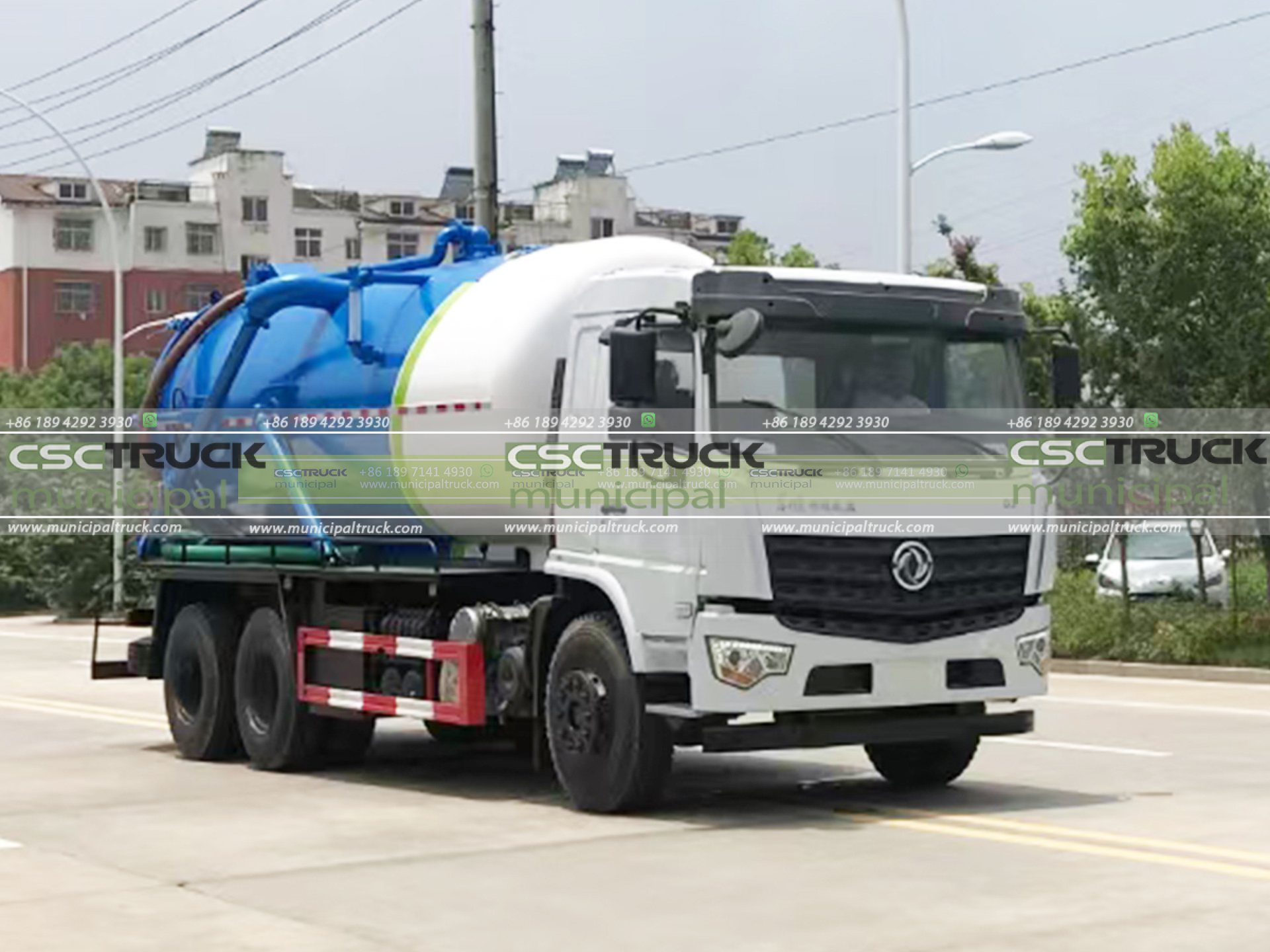 DONGFENG 25 Ton Sewer Vacuum Truck White Head