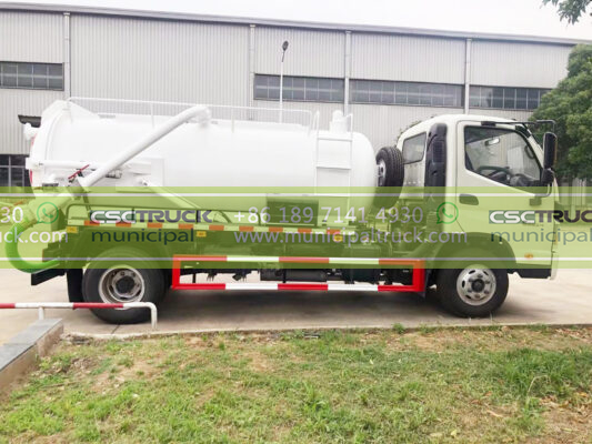FOTON 8 Ton Small Vacuum Sewer Truck Left Side