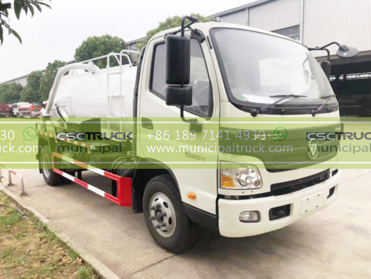FOTON 8 Ton Small Vacuum Sewer Truck Left Head