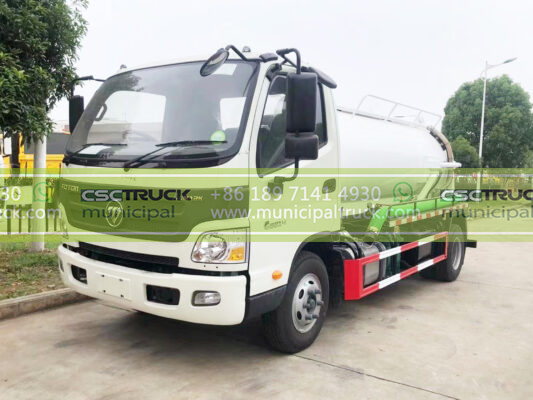 FOTON 8 Ton Small Vacuum Sewer Truck Head Side
