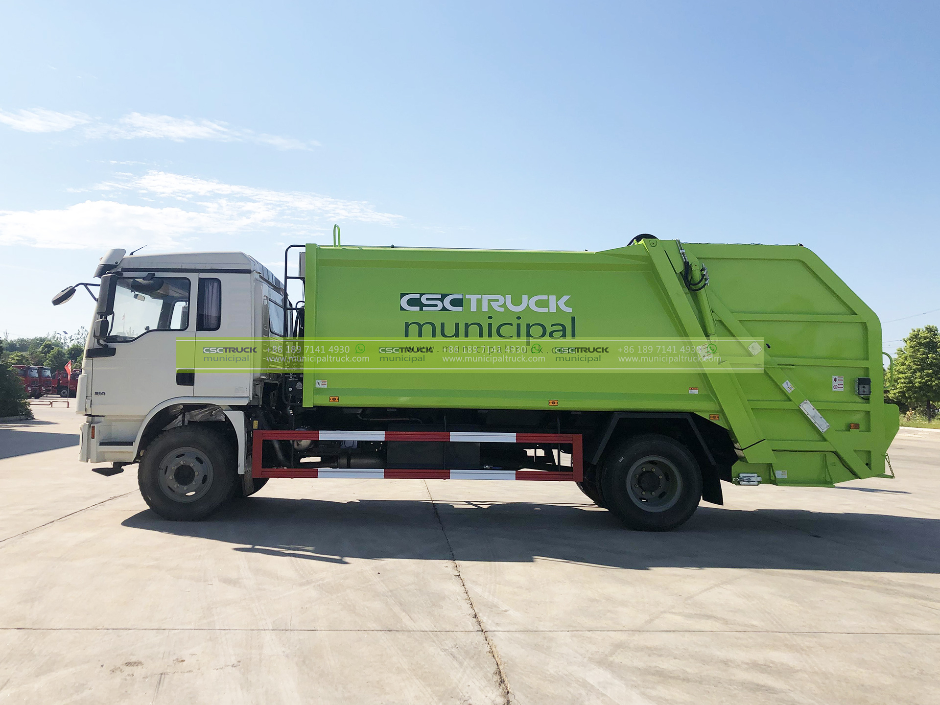 SHACMAN 14CBM Waste Compactor Truck Green Body SHACMAN 14CBM Waste Compactor Truck Green Body
