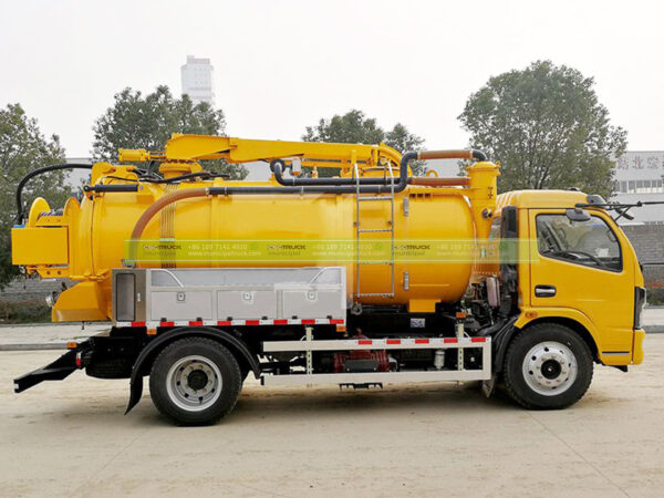 Sanitary Combination Sewer Cleaning Truck Side Details Left
