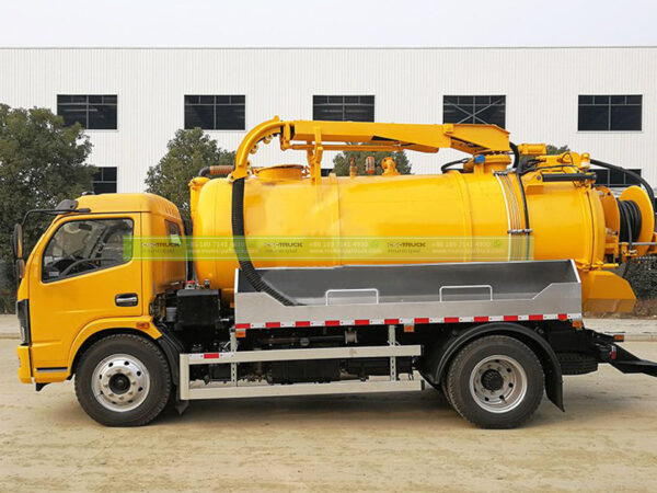 Sanitary Combination Sewer Cleaning Truck Side Details Right