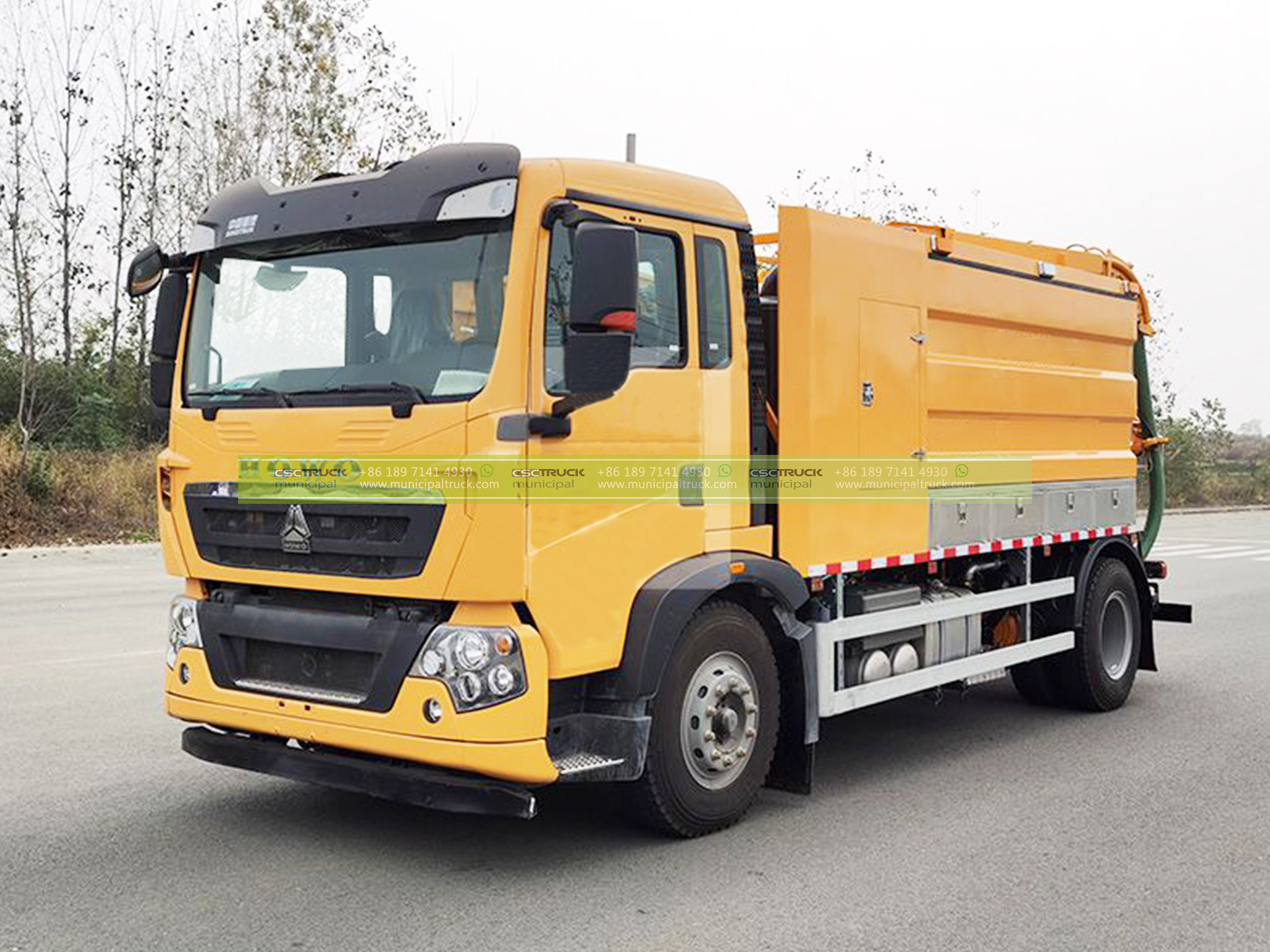 Sewer Jetter and Cleaner Combination Truck 1 Sewer Jetter and Cleaner Combination Truck Right Head