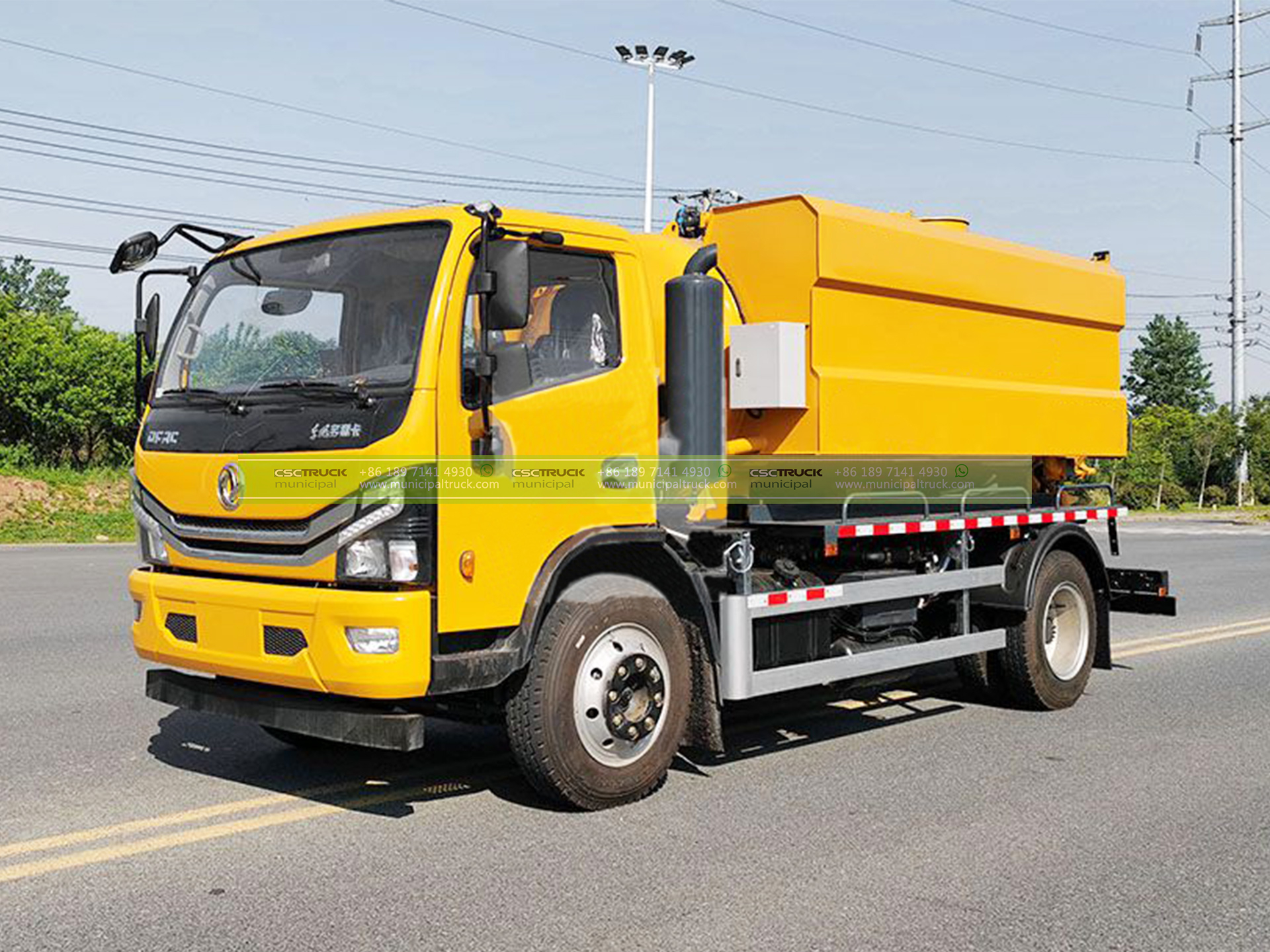 Truck Mounted Combination Sewer Cleaner 1 Truck Mounted Combination Sewer Cleaner Yellow Right