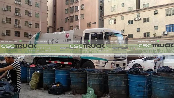 Compactor Garbage Truck Garbage Collection Process