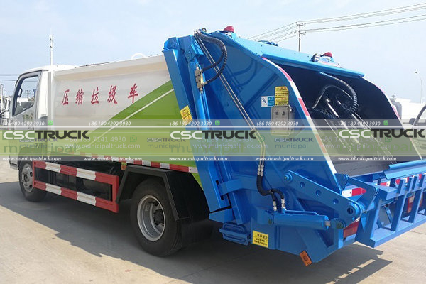 Rear Loader Garbage Truck Back Details