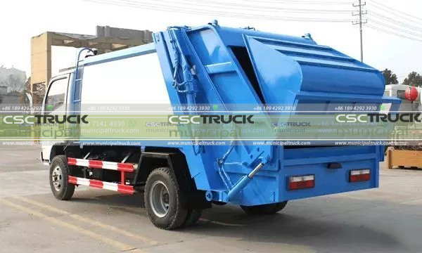 Rear Loader Garbage Truck hanging bucket elevator