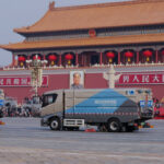 Sweeper Truck running in front of Tiananmen