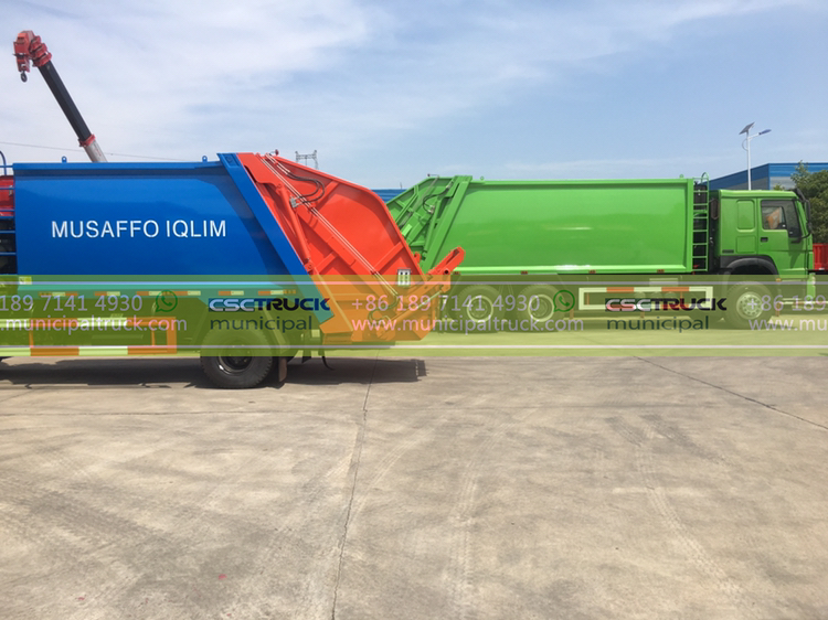 DONGFENG Natural Gas Waste Compactor Truck Side DONGFENG Natural Gas Waste Compactor Truck Side