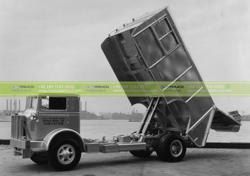 Covered Garbage Truck