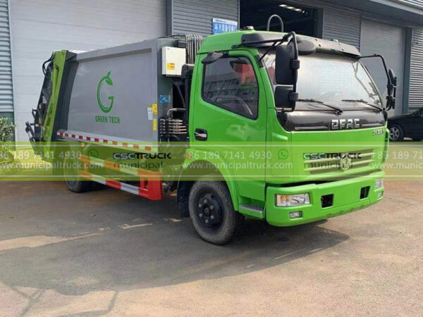 DONGFENG 10CBM Rear Loader Waste Truck Side View