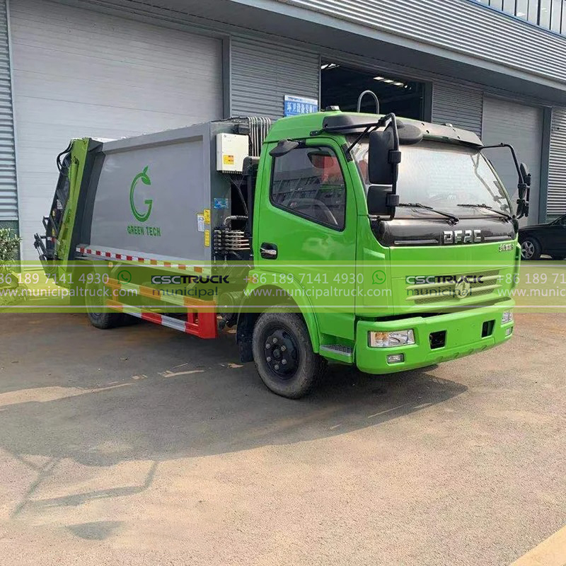DONGFENG 10CBM Rear Loader Waste Truck Side View
