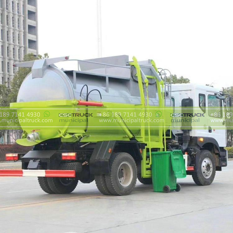 DONGFENG 12CBM Side Loader Garbage Truck Back
