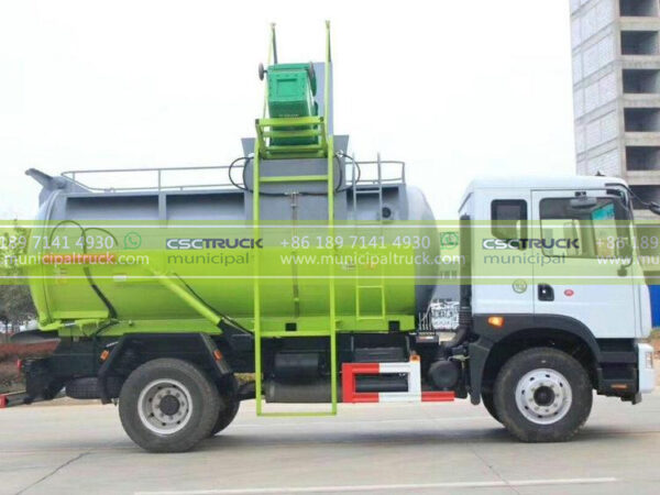 DONGFENG 12CBM Side Loader Garbage Truck Body Working