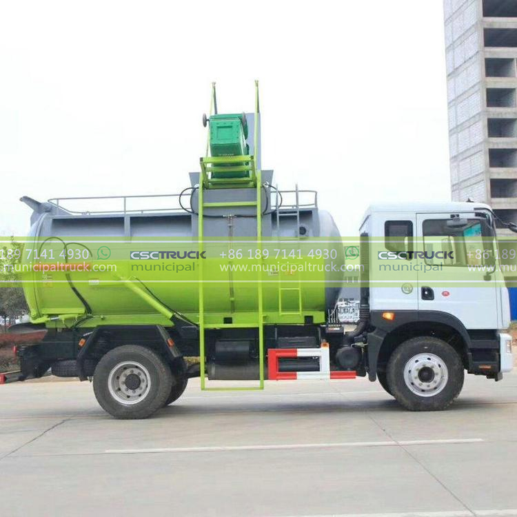 DONGFENG 12CBM Side Loader Garbage Truck Body Working DONGFENG 12CBM Side Loader Garbage Truck Body Working