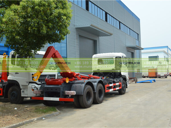 DONGFENG 16T Hook Lift Garbage Truck Working