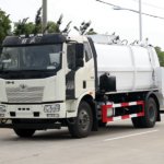 Side Loader Garbage Trucks Dispatched to Mexico Urban Cleanup FAW 10CBM Side Loader Garbage Truck