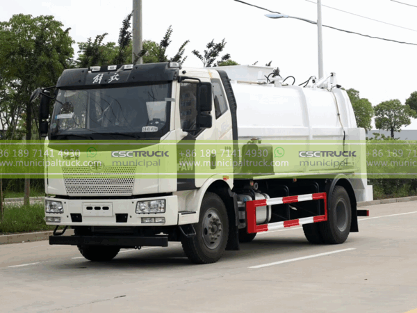FAW 10CBM Side Loader Garbage Truck
