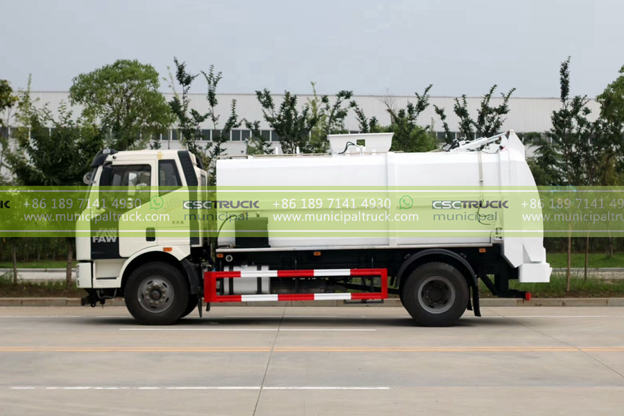 FAW 10CBM Side Loader Garbage Truck Container FAW 10CBM Side Loader Garbage Truck Container