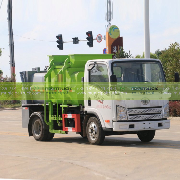 FAW 4CBM Kitchen Waste Garbage Truck FAW 4CBM Kitchen Waste Garbage Truck