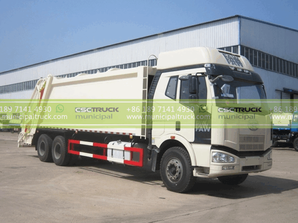 FAW 20CBM Waste Compactor Truck Right Head